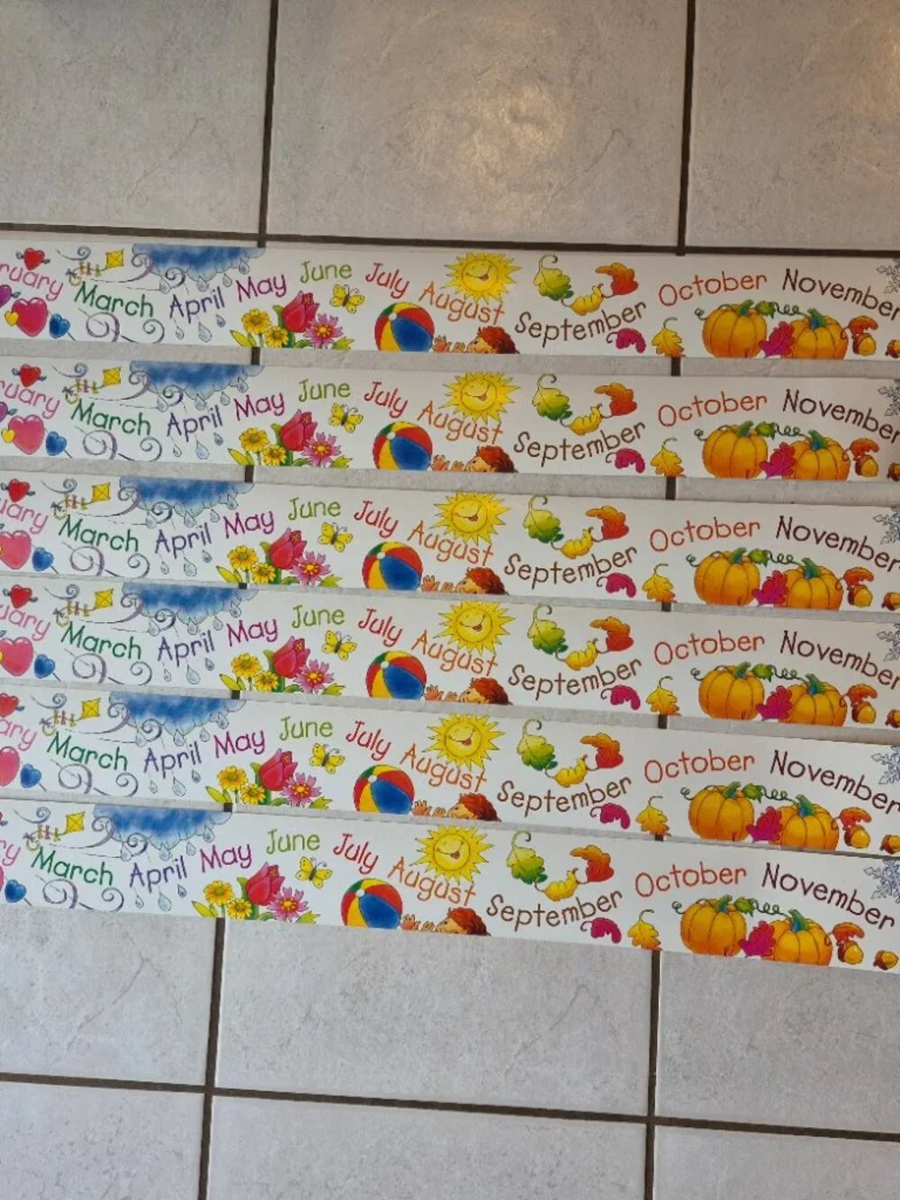 Months of the Year Bulletin Board Borders